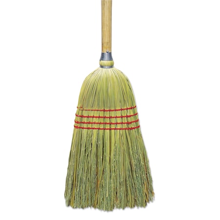 Boardwalk Upright Corn/Fiber Broom, 56", Lacquered Wood Handle, Natural, PK6 BWKBR10012